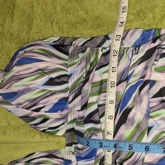 Kenneth Cole Halter One Piece Swimsuit Tummy Control Cover Pink Purple Black XL - Picture 6 of 7